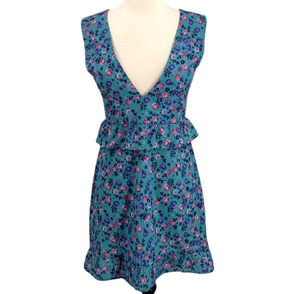 Womens Nightwalker Elsa Mini Dress in Garden Party Blue Floral NWT  Szie Small - Picture 3 of 8